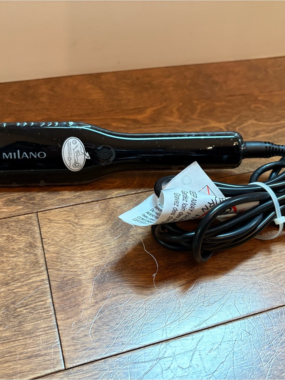 Milano Black Hair Straightener - Sleek Professional Styling Iron